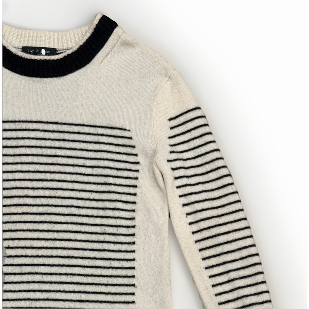 Rag & Bone Masie 100% Cashmere Striped Sweater Size XXS Preppy Luxury Nautical - Picture 4 of 8